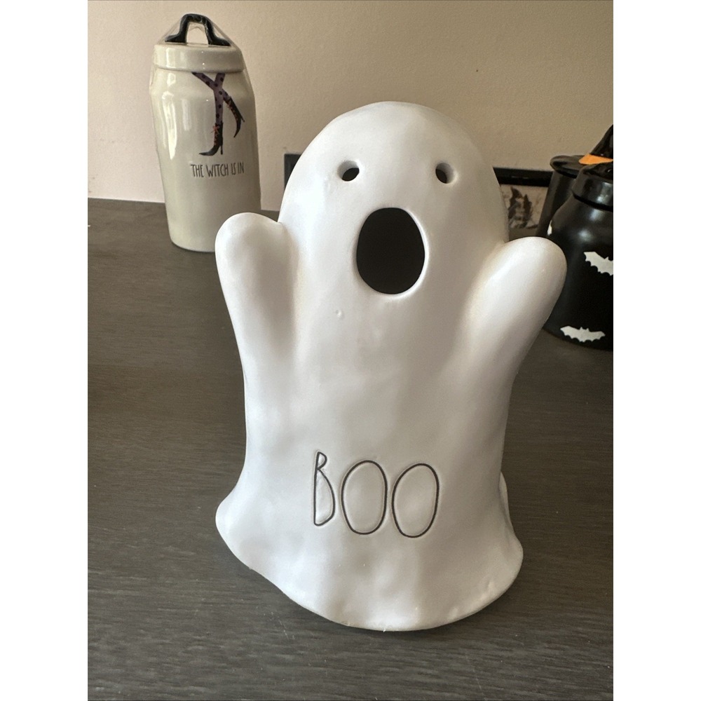 Rae Dunn- Ceramic 8" Tall Ghost "Boo" Figurine
